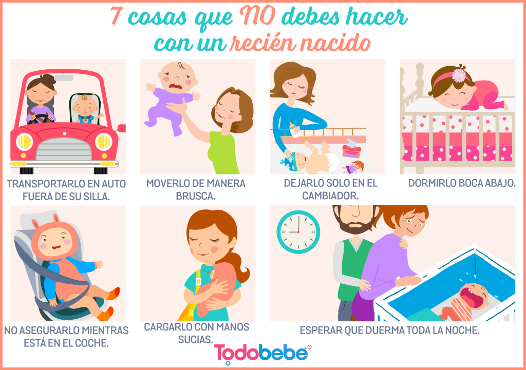 cosas que no hacer con un recién nacido